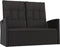 vidaXL - Tuinbank - verstelbaar - met - kussens - 118 - cm - poly - rattan - zwart