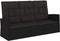 vidaXL - Tuinbank - verstelbaar - met - kussens - 173 - cm - poly - rattan - zwart