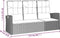 vidaXL - Tuinbank - verstelbaar - met - kussens - 173 - cm - poly - rattan - zwart