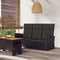 vidaXL - Tuinbank - verstelbaar - met - kussens - 173 - cm - poly - rattan - zwart