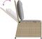 vidaXL - Tuinbank - verstelbaar - met - kussens - poly - rattan - beige