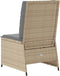 vidaXL - Tuinbank - verstelbaar - met - kussens - poly - rattan - beige