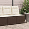 vidaXL - Tuinbank - verstelbaar - met - kussens - poly - rattan - bruin