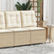 vidaXL - Tuinbank - verstelbaar - met - kussens - poly - rattan - beige