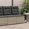 vidaXL - Tuinbank - verstelbaar - met - kussens - poly - rattan - grijs
