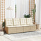 vidaXL - Tuinbank - verstelbaar - met - kussens - poly - rattan - beige