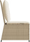 vidaXL - Tuinbank - verstelbaar - met - kussens - poly - rattan - beige