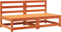 vidaXL - Tuinbank - zonder - armleuning - 2 - st - 70x70x67 - cm - grenenhout - wasbruin
