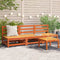vidaXL - Tuinbank - zonder - armleuning - 3 - st - 70x70x67 - cm - grenenhout - wasbruin