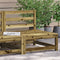 vidaXL - Tuinbank - zonder - armleuning - 70x70x67 - cm - geïmpregneerd - grenenhout