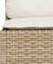 vidaXL - Tuinbank - zonder - armleuning - met - kussens - poly - rattan - beige
