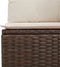vidaXL - Tuinbank - zonder - armleuning - met - kussens - poly - rattan - bruin