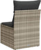 vidaXL - Tuinbank - zonder - armleuning - met - kussens - poly - rattan - lichtgrijs