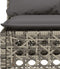 vidaXL - Tuinbank - zonder - armleuning - met - kussens - poly - rattan - grijs