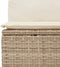 vidaXL - Tuinbank - zonder - armleuning - met - kussens - poly - rattan - beige