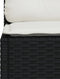 vidaXL - Tuinbank - zonder - armleuning - met - kussens - poly - rattan - zwart