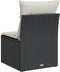 vidaXL - Tuinbank - zonder - armleuning - met - kussens - poly - rattan - zwart