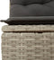 vidaXL - Tuinbank - zonder - armleuning - met - kussens - poly - rattan - lichtgrijs