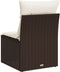 vidaXL - Tuinbank - zonder - armleuning - met - kussens - poly - rattan - bruin
