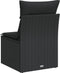 vidaXL - Tuinbank - zonder - armleuning - met - kussens - poly - rattan - zwart
