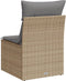 vidaXL - Tuinbank - zonder - armleuning - met - kussens - poly - rattan - beige
