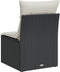 vidaXL - Tuinbank - zonder - armleuning - met - kussens - poly - rattan - zwart