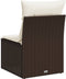 vidaXL - Tuinbank - zonder - armleuning - met - kussens - poly - rattan - bruin