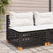 vidaXL - Tuinbank - zonder - armleuning - met - kussens - poly - rattan - zwart