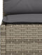 vidaXL - Tuinbank - zonder - armleuning - met - kussens - poly - rattan - grijs