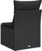 vidaXL - Tuinbank - zonder - armleuning - met - kussens - poly - rattan - zwart