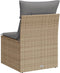 vidaXL - Tuinbank - zonder - armleuning - met - kussens - poly - rattan - beige