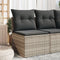 vidaXL - Tuinbank - zonder - armleuning - met - kussens - poly - rattan - lichtgrijs