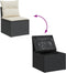 vidaXL - Tuinbank - zonder - armleuning - met - kussens - poly - rattan - zwart