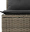 vidaXL - Tuinbank - zonder - armleuning - met - kussens - poly - rattan - grijs