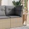 vidaXL - Tuinbank - zonder - armleuning - met - kussens - poly - rattan - beige