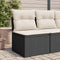vidaXL - Tuinbank - zonder - armleuning - met - kussens - poly - rattan - zwart