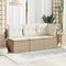 vidaXL - Tuinbank - zonder - armleuning - met - kussens - poly - rattan - beige