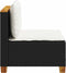 vidaXL - Tuinbank - zonder - armleuning - met - kussens - poly - rattan - zwart