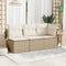 vidaXL - Tuinbank - zonder - armleuning - met - kussens - poly - rattan - beige