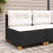 vidaXL - Tuinbank - zonder - armleuning - met - kussens - poly - rattan - zwart