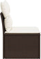 vidaXL - Tuinbank - zonder - armleuning - met - kussens - poly - rattan - bruin