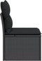 vidaXL - Tuinbank - zonder - armleuning - met - kussens - poly - rattan - zwart
