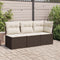 vidaXL - Tuinbank - zonder - armleuning - met - kussens - poly - rattan - bruin