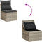 vidaXL - Tuinbank - zonder - armleuning - met - kussens - poly - rattan - lichtgrijs