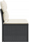 vidaXL - Tuinbank - zonder - armleuning - met - kussens - poly - rattan - zwart