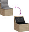 vidaXL - Tuinbank - zonder - armleuning - met - kussens - poly - rattan - beige