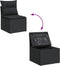 vidaXL - Tuinbank - zonder - armleuning - met - kussens - poly - rattan - zwart