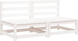 vidaXL - Tuinbank - zonder - armleuningen - 2 - st - 70x70x67 - cm - grenenhout - wit