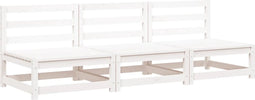 vidaXL - Tuinbank - zonder - armleuningen - 3 - st - 70x70x67 - cm - grenenhout - wit