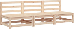 vidaXL - Tuinbank - zonder - armleuningen - 3 - st - 70x70x67 - cm - grenenhout